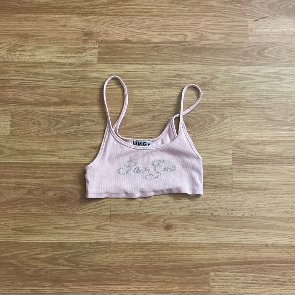 iamgia pink crop top womens xs